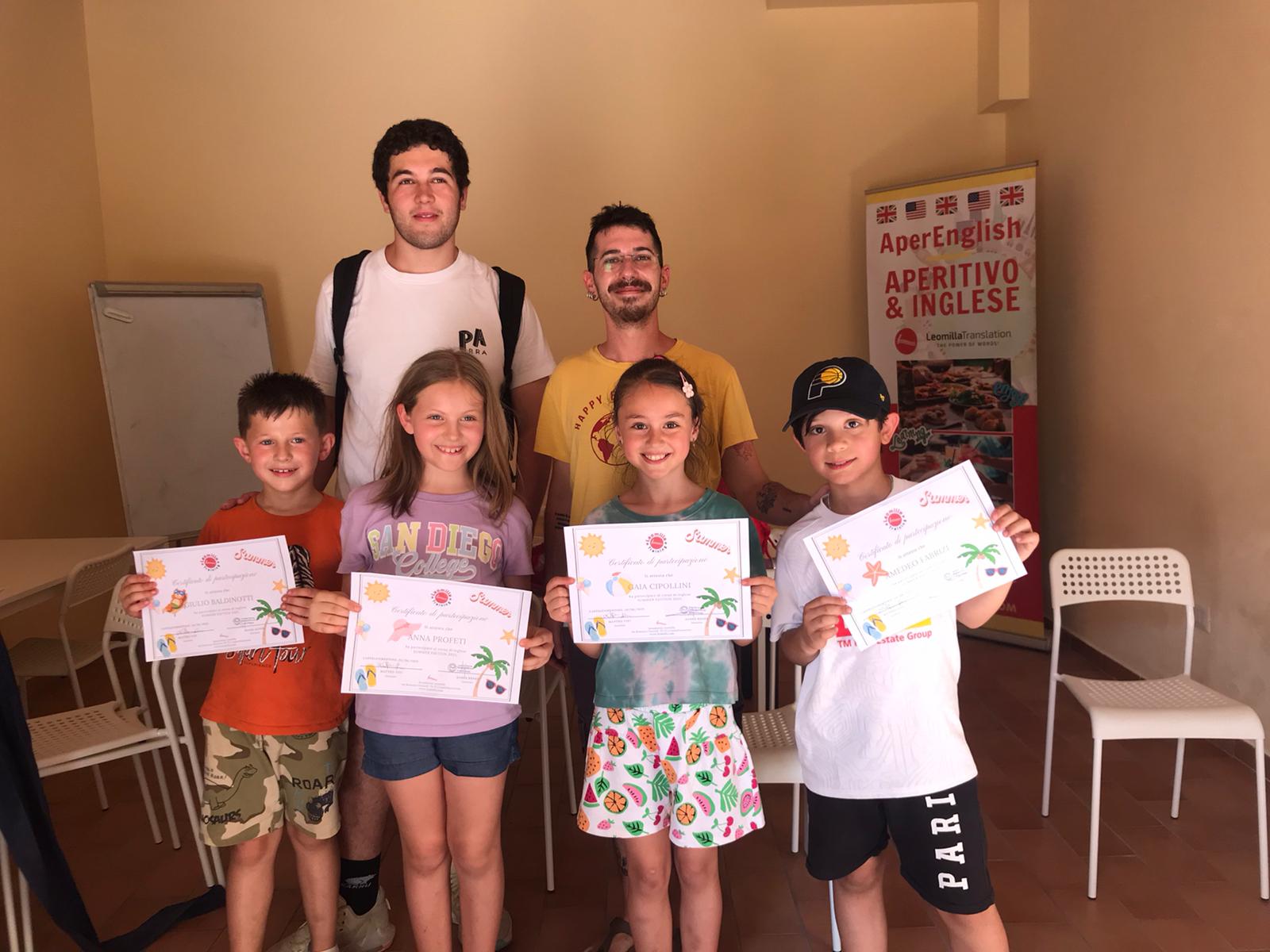 Primo turno del campo solare d’inglese concluso con successo!